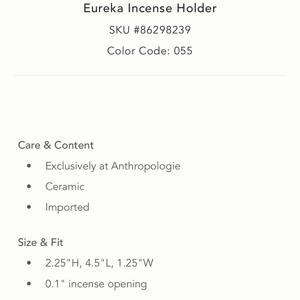 Anthropologie Eureka Incense Holder * - Picture 4 of 7